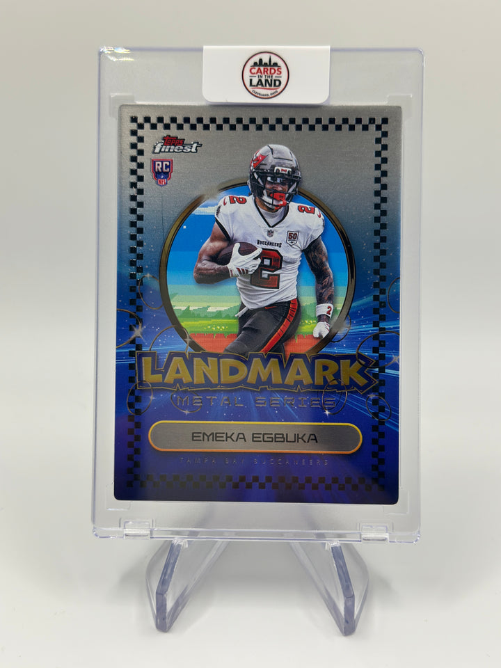 2025 Topps Finest Emeka Egbuka Landmark Metal Series