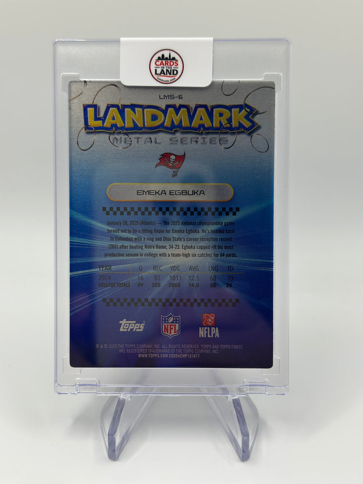 2025 Topps Finest Emeka Egbuka Landmark Metal Series