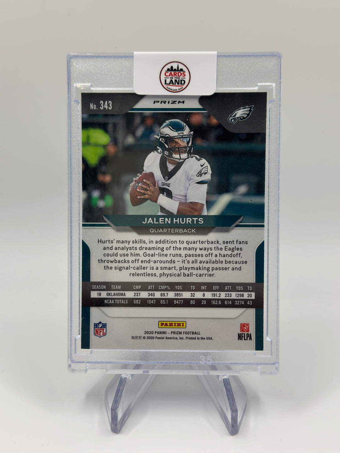 2020 Prizm Jalen Hurts Silver RC #343