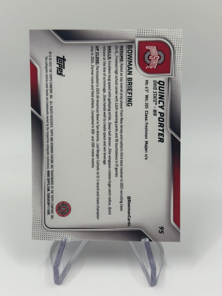 2025 Bowman Chrome U Quincy Porter /10