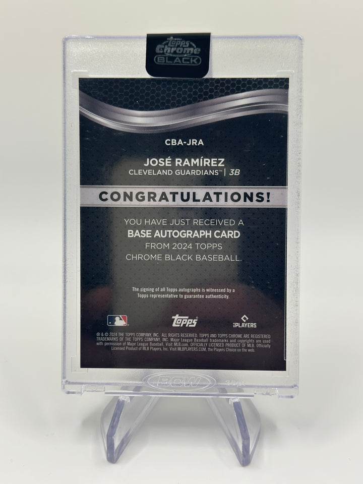 2024 Topps Chrome Black Jose Ramirez Auto /50
