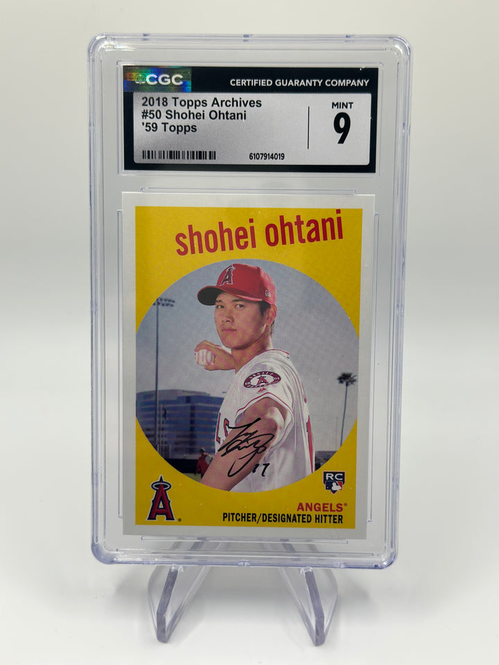 2018 Topps Archives Shohei Ohtani #50 RC CGC 9