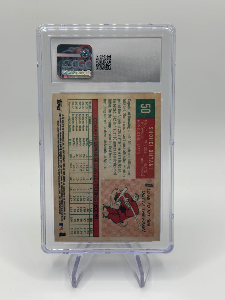 2018 Topps Archives Shohei Ohtani #50 RC CGC 9
