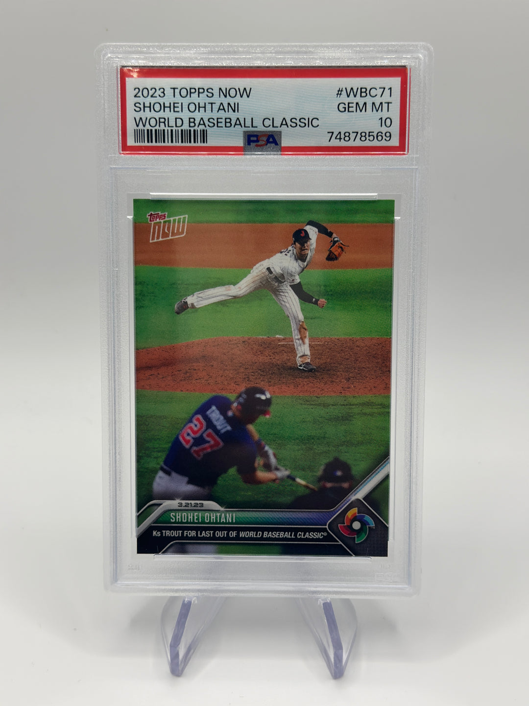 2023 Topps Now Shohei Ohtani WBC #WBC71 PSA 10