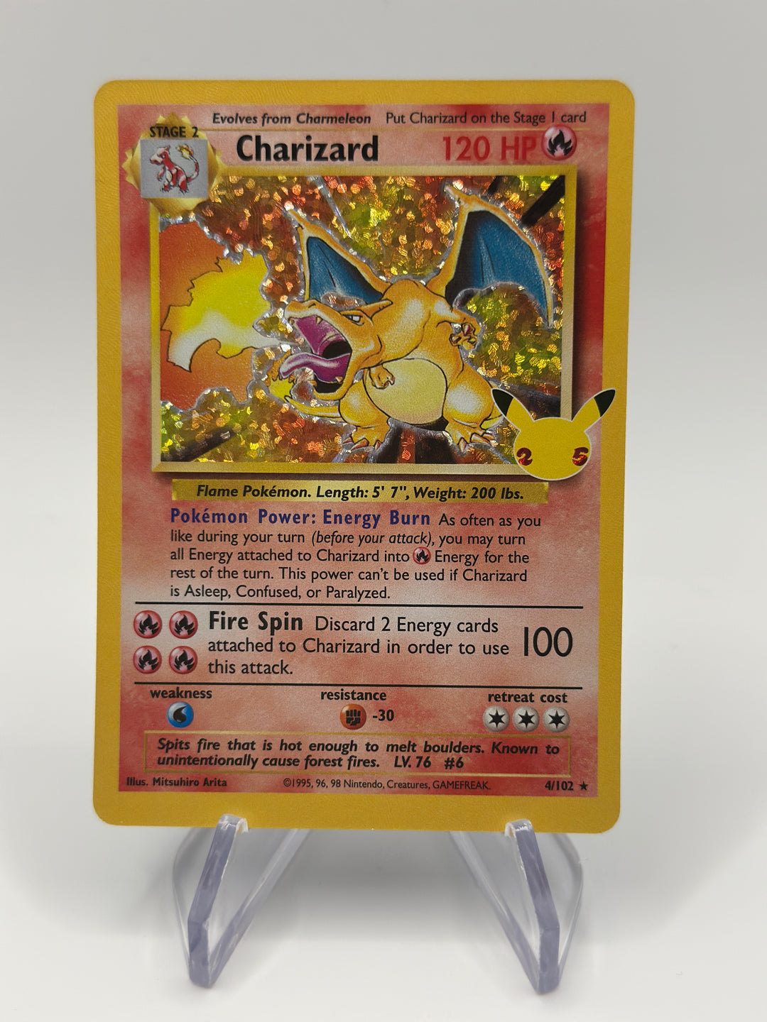 Pokémon Charizard Holo Celebrations 25th Anniversary Collection 4/102