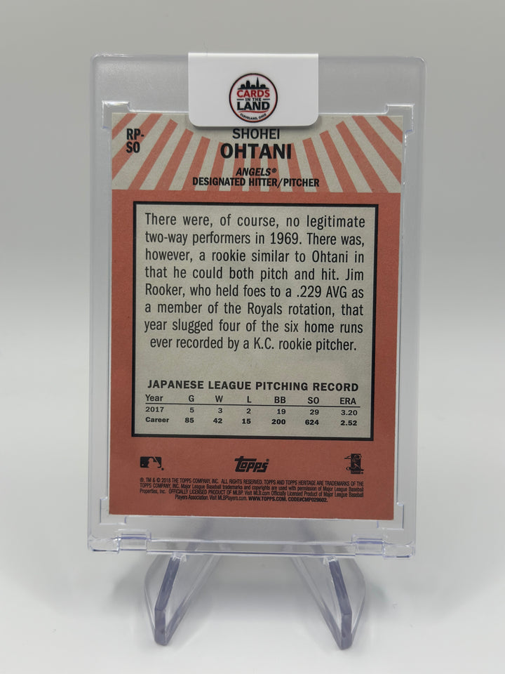 2018 Topps Heritage Shohei Ohtani RP-SO RC