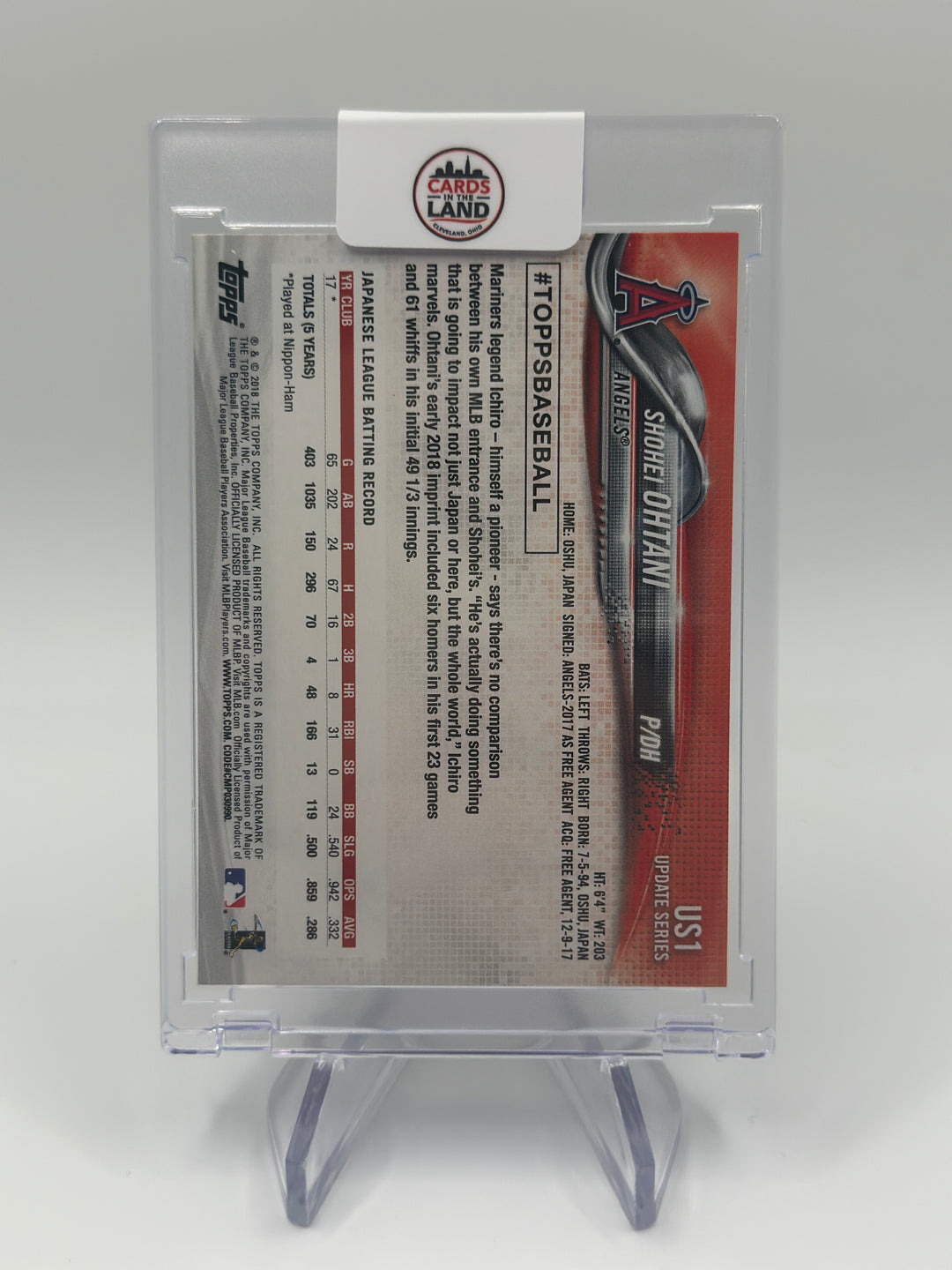 2018 Topps Update Shohei Ohtani #US1