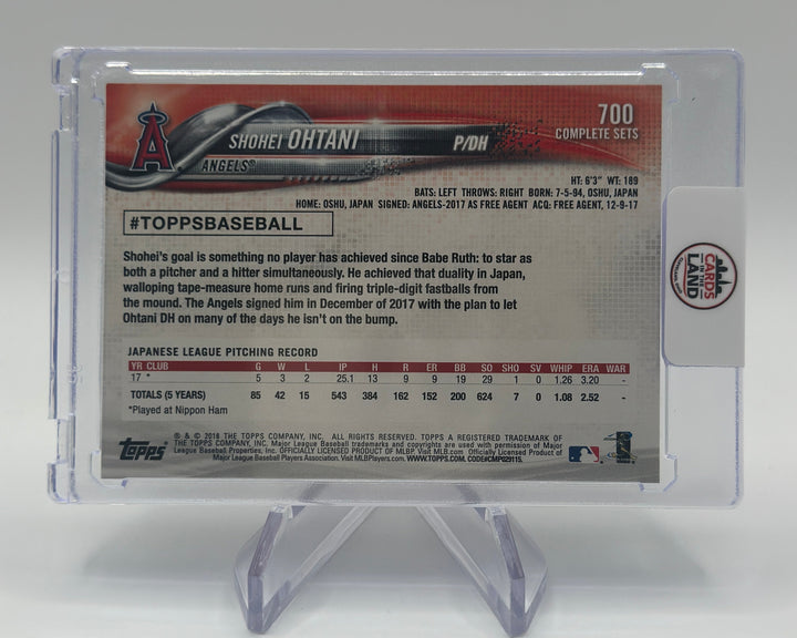 2018 Topps Complete Set Shohei Ohtani #700