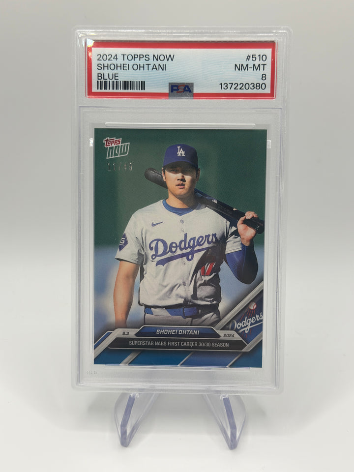 2024 Topps Now Shohei Ohtani Blue /49 #510 PSA 8