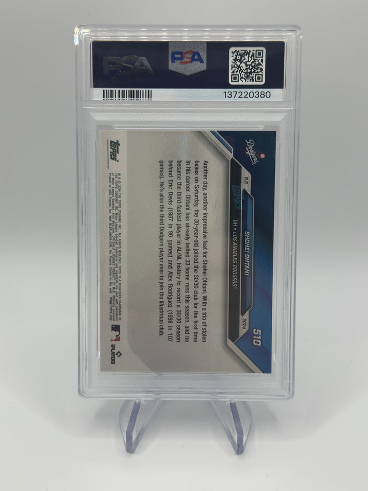 2024 Topps Now Shohei Ohtani Blue /49 #510 PSA 8