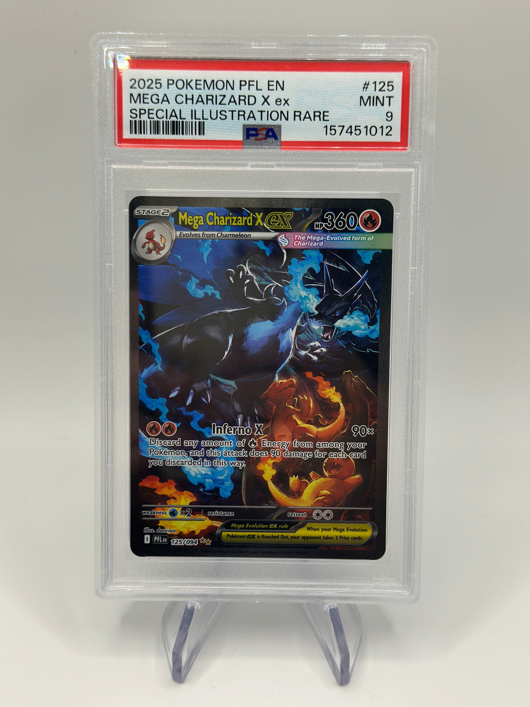 2025 Pokémon Mega Charizard Special Illustration Rare 125/094 PSA 9