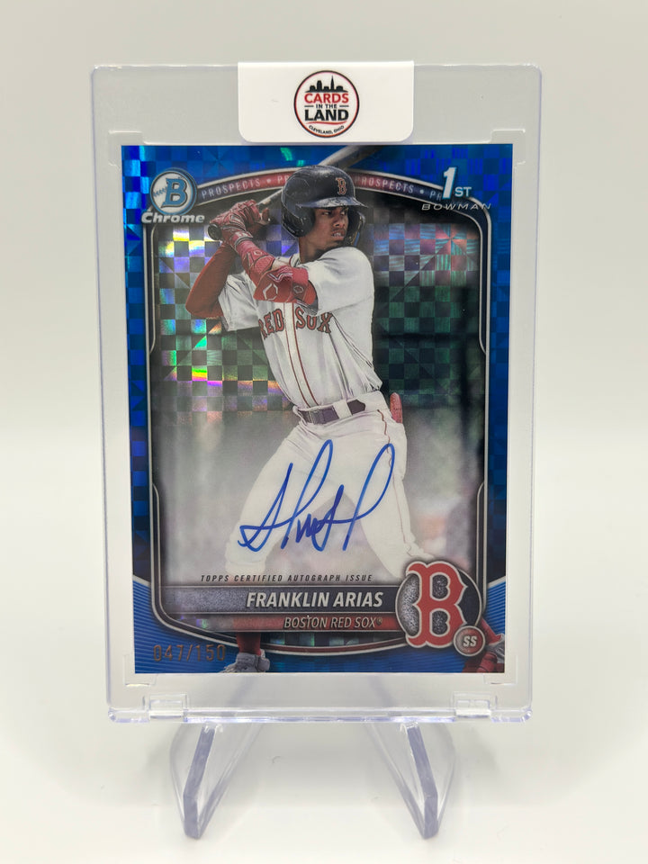 2025 Bowman Chrome Franklin Arias Blue Xfractor /150