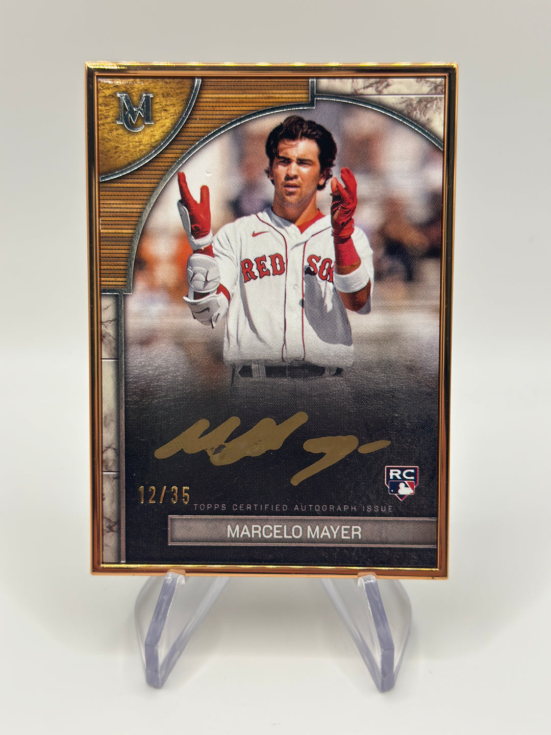 2025 Topps Museum Collection Marcelo Mayer RC Framed Auto Bronze #/35