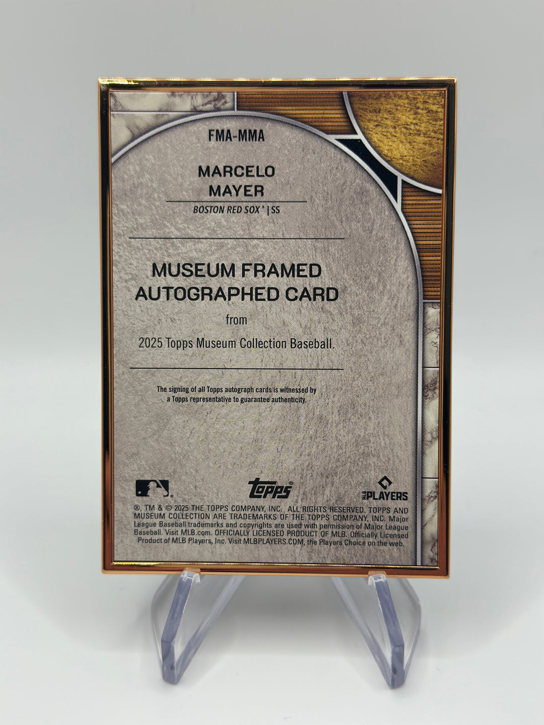 2025 Topps Museum Collection Marcelo Mayer RC Framed Auto Bronze #/35