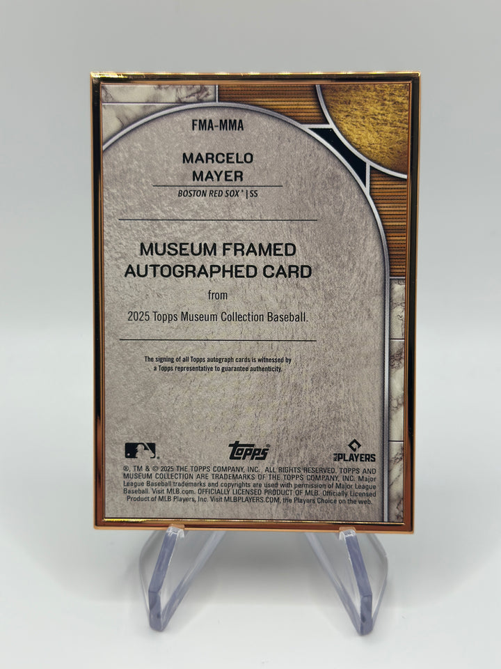 2025 Topps Museum Collection Marcelo Mayer RC Framed Auto Bronze #/35