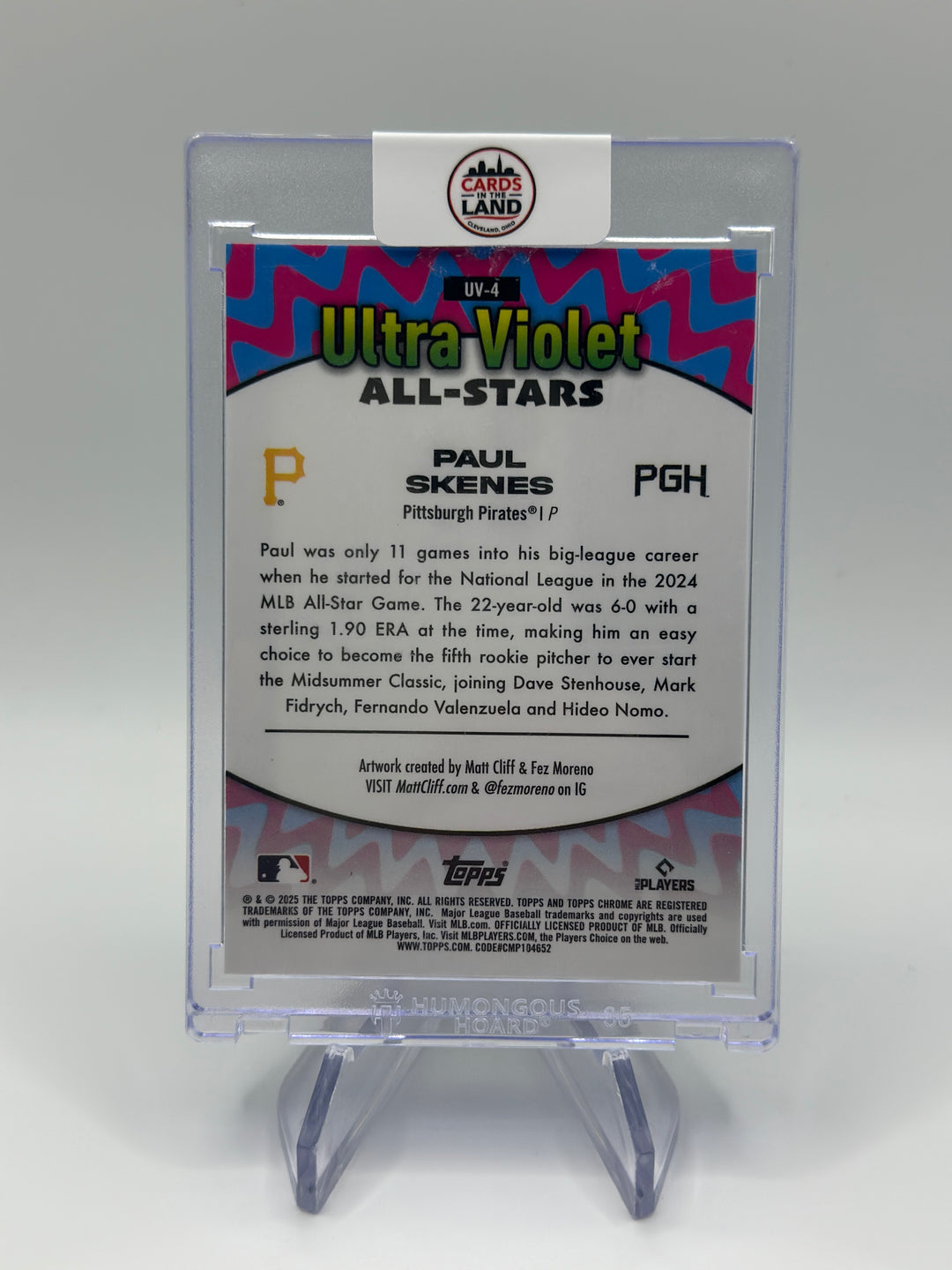 2025 Topps Chrome Paul Skenes Ultra Violet UV-4