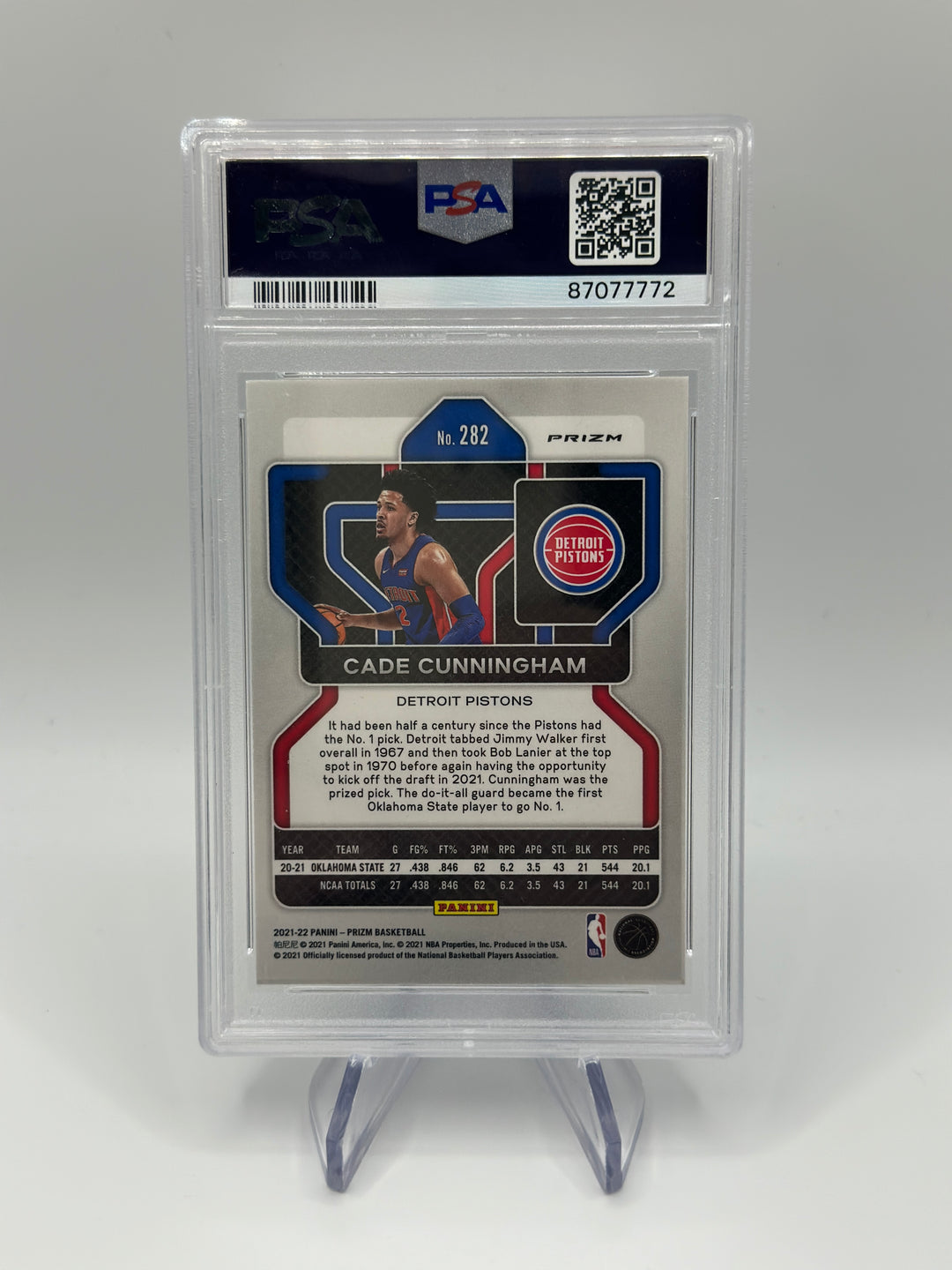 2021 Prizm Cade Cunningham Red/White/Blue #282 PSA 10