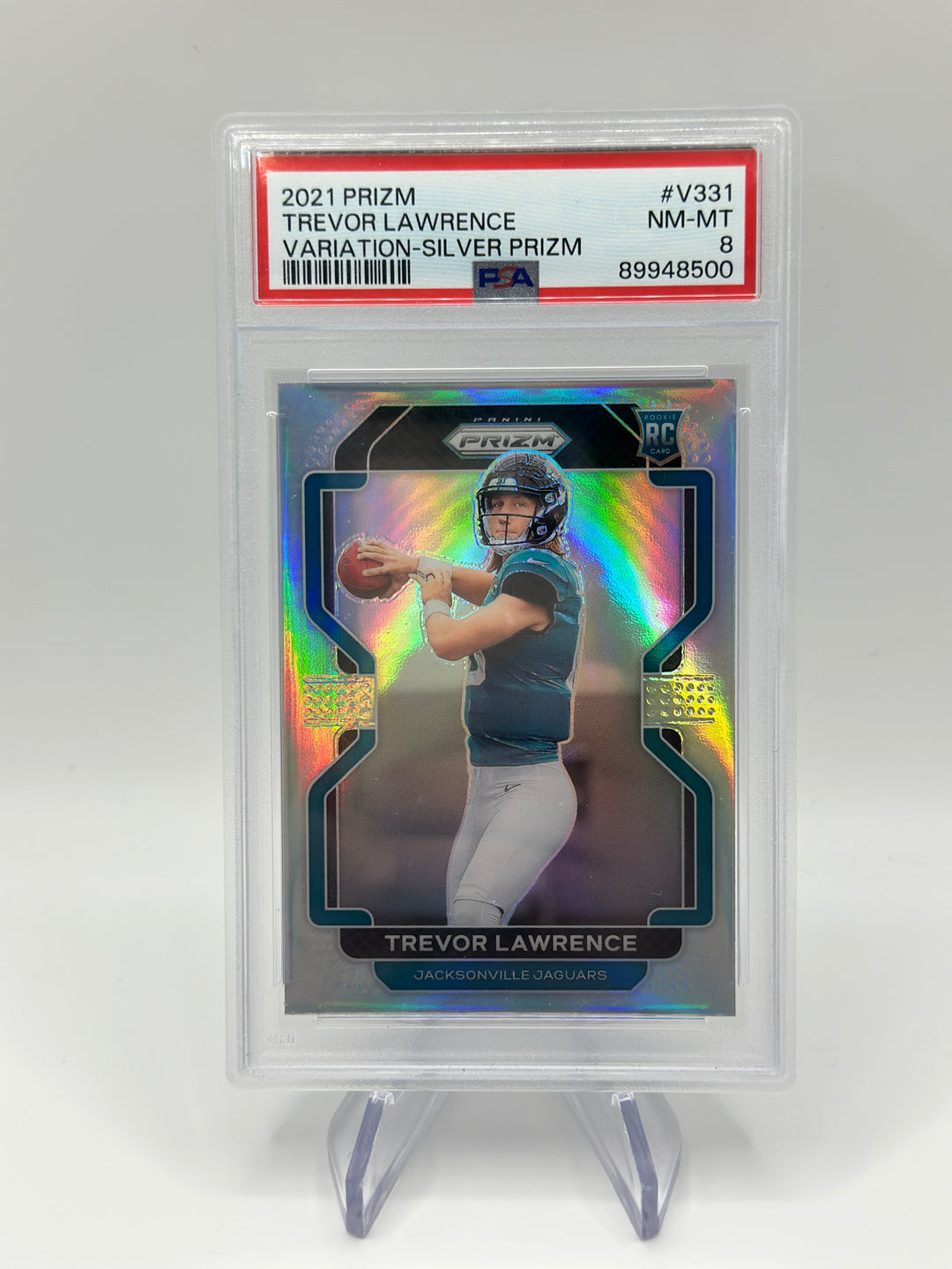 2021 Prizm Trevor Lawrence Silver #V331 PSA 8