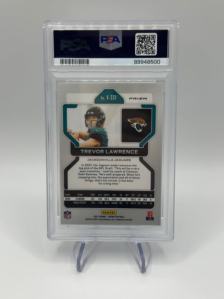2021 Prizm Trevor Lawrence Silver #V331 PSA 8