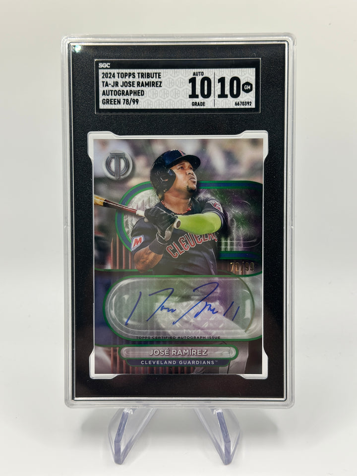 2024 Topps Tribute Jose Ramirez Auto /99 SGC 10 Auto 10