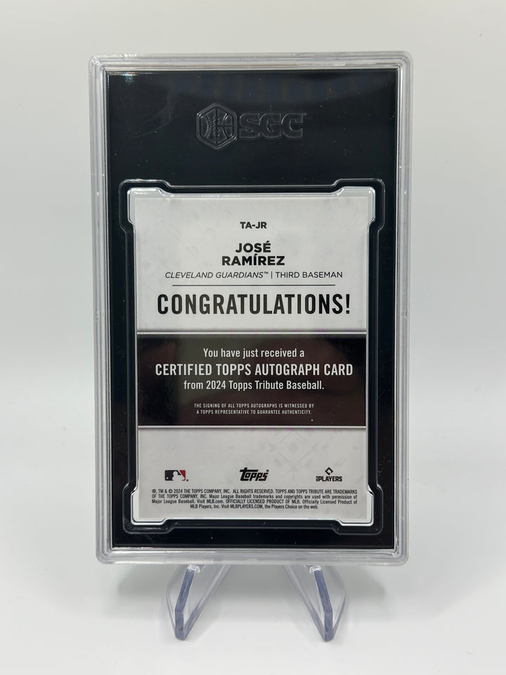 2024 Topps Tribute Jose Ramirez Auto /99 SGC 10 Auto 10