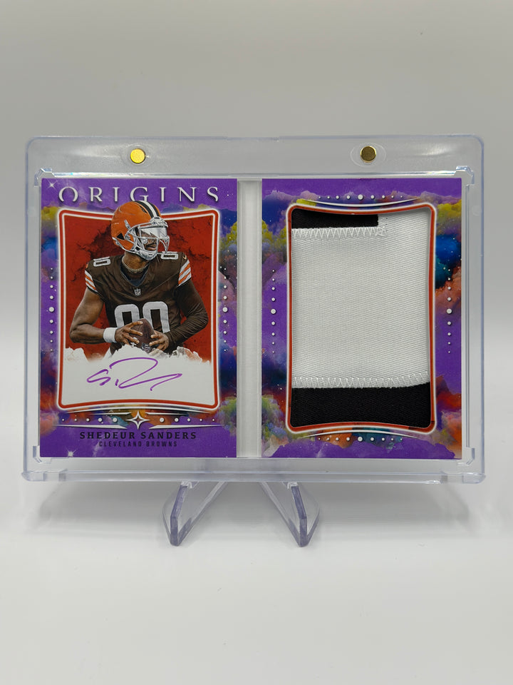 2025 Origins Shedeur Sanders Rookie Booklet Patch Auto /23