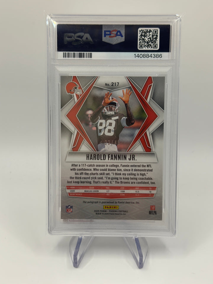 2025 Phoenix Harold Fannin Jr. Blue Auto /49 #217 PSA 10