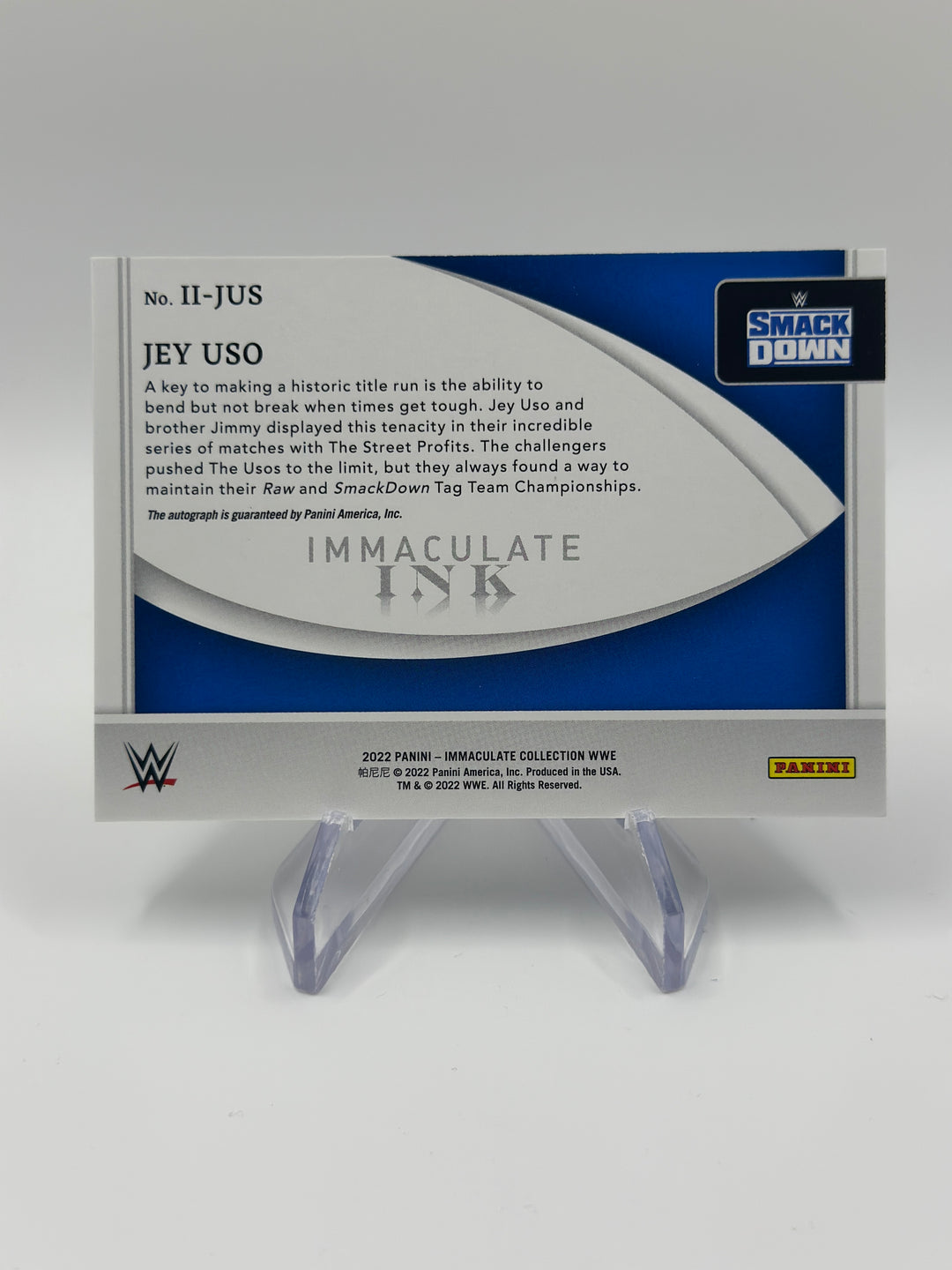 2022 Immaculate Jey Uso Auto /10
