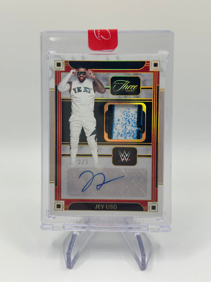 2023 Panini Three Count WWE Jey Uso Auto Memorabilia #MA-JUS