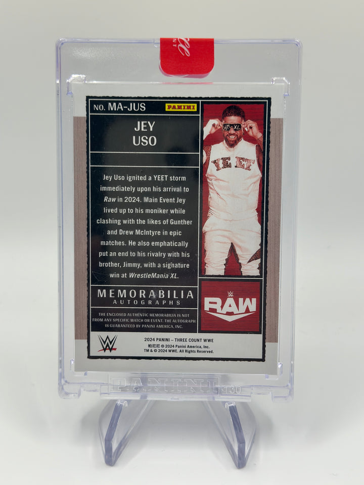 2023 Panini Three Count WWE Jey Uso Auto Memorabilia #MA-JUS