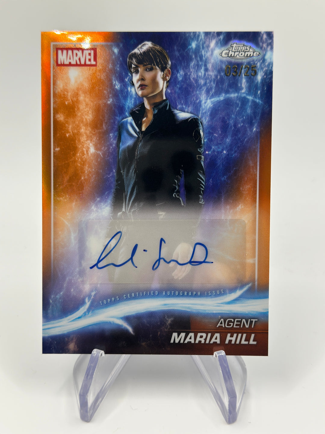 2025 Topps Chrome Marvel Agent Maria Hill Auto /25