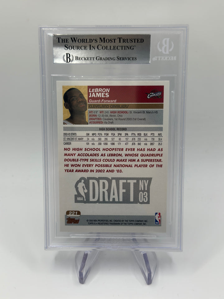 2003-04 Topps Lebron James #221 BGS 9