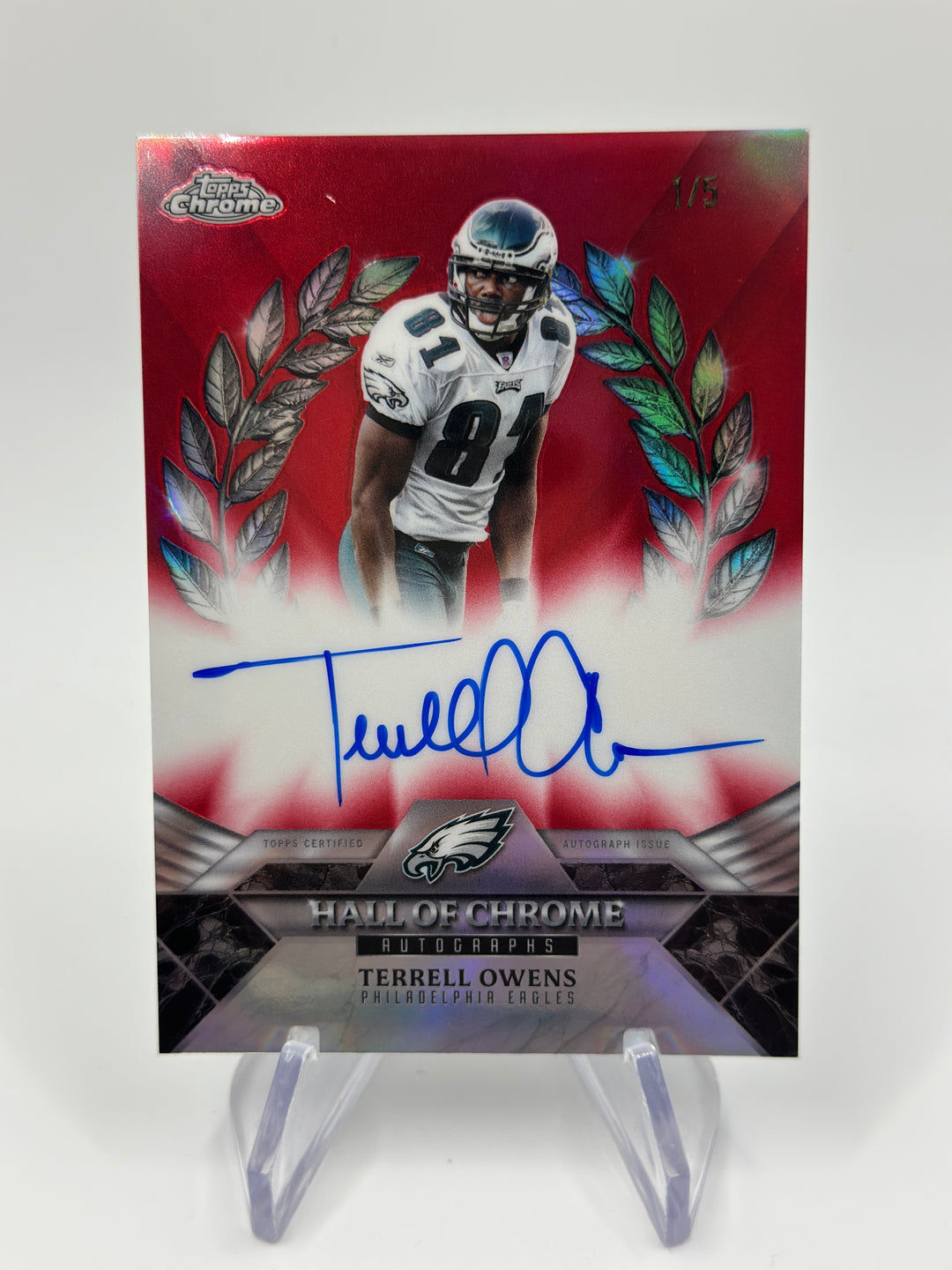 2025 Topps Chrome Terrell Owens Hall of Chrome Auto /5