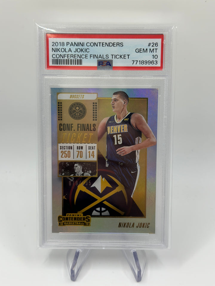 2018 Contenders Nikola Jokic Conference Finals Ticket #26 PSA 10