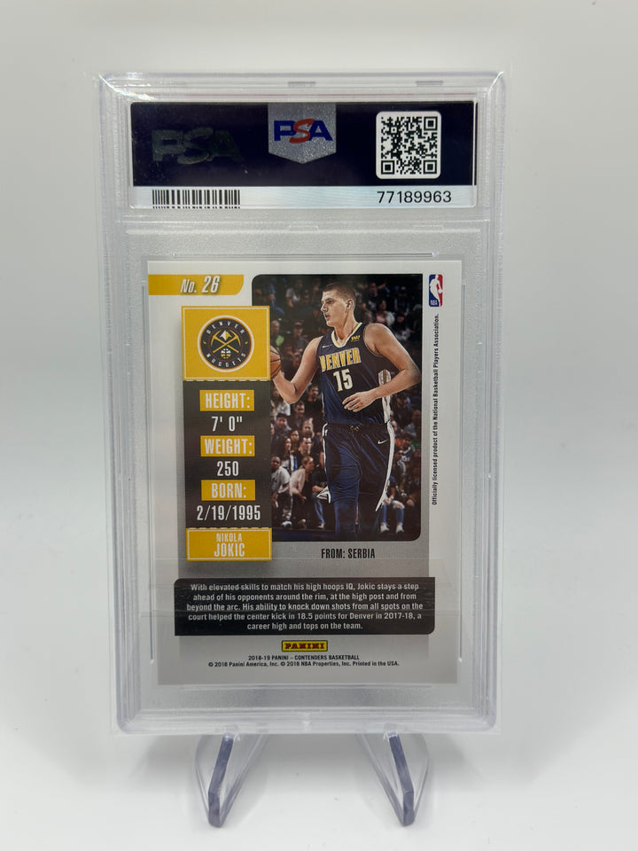 2018 Contenders Nikola Jokic Conference Finals Ticket #26 PSA 10