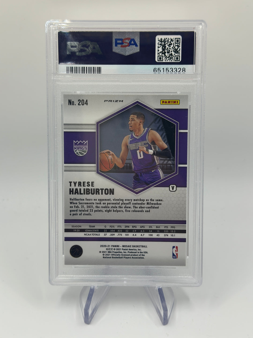 2020 Mosaic Tyrese Haliburton Fast Break #204 PSA 9