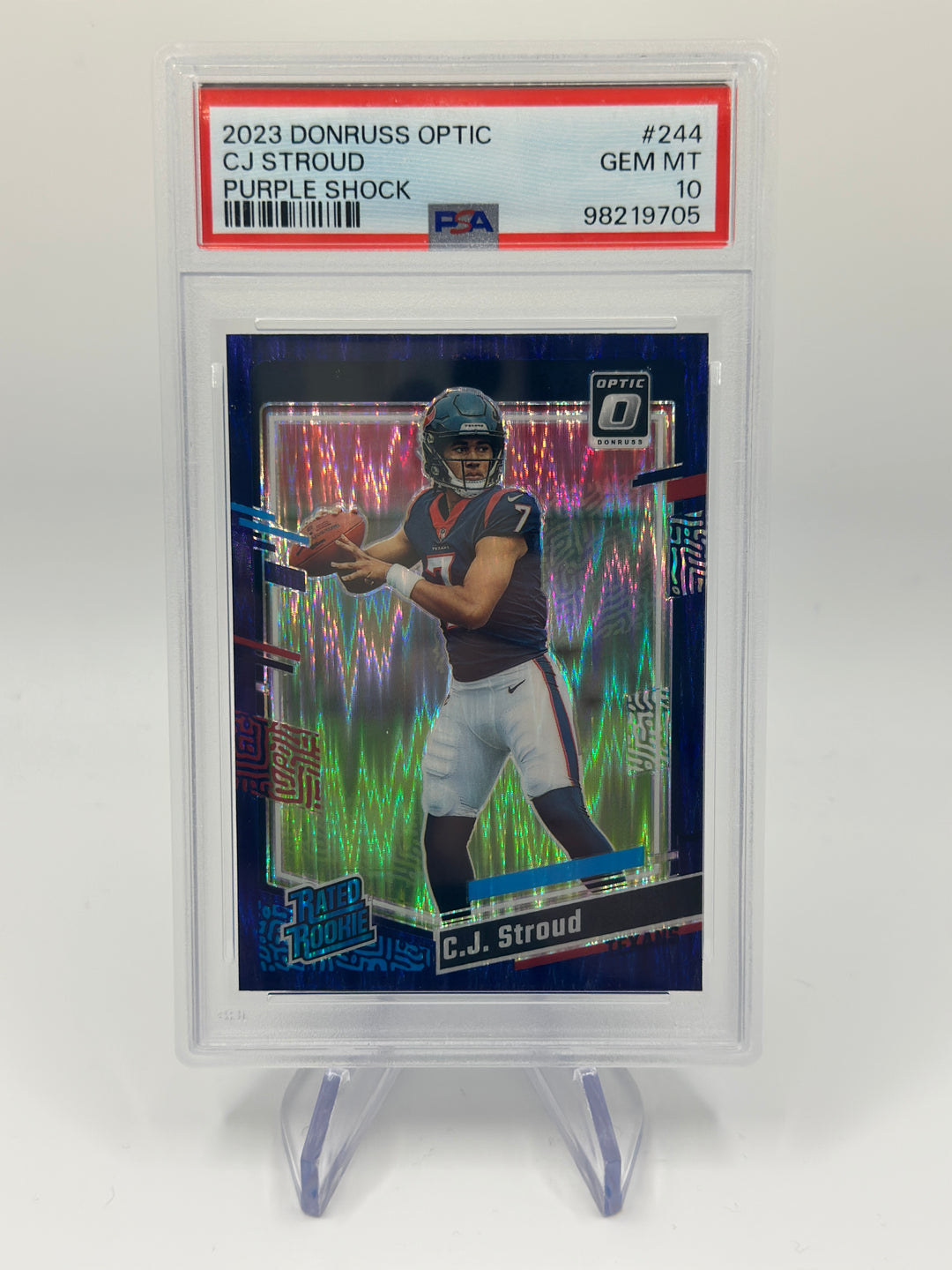 2023 Optic CJ Stroud Purple Shock #244 PSA 10