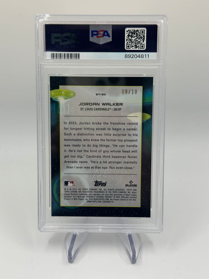 2023 Topps Cosmic Chrome Jordan Walker ET Talent Black Eclipse /10 PSA 10