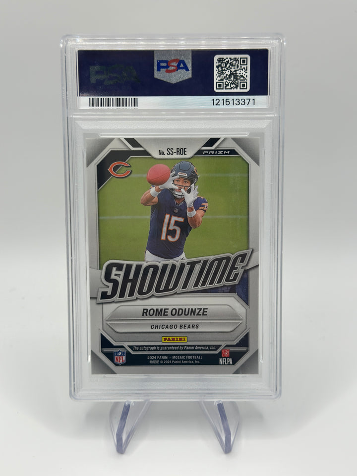 2024 Mosaic Rome Odunze Showtime Red Yellow #SSROE PSA 10