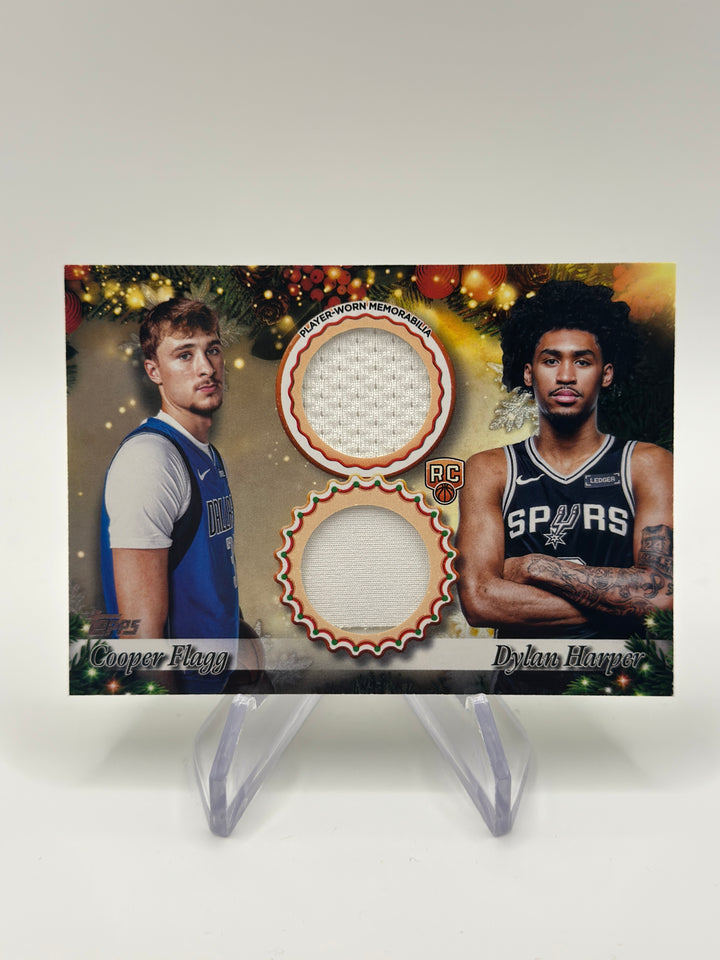2025 Topps Holiday Cooper Flagg Dyland Harper Dual Player Relic Cards #DPR-CF