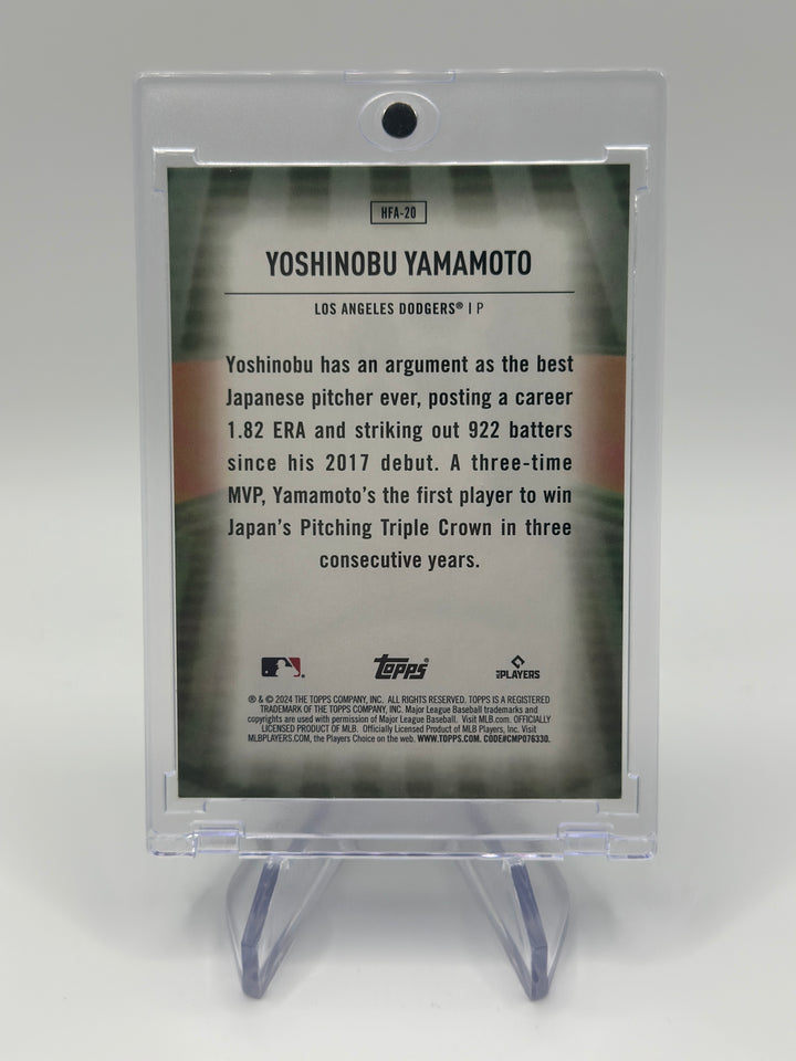 2024 Topps Yoshinobu Yamamoto Home Field Advantage #HFA-20