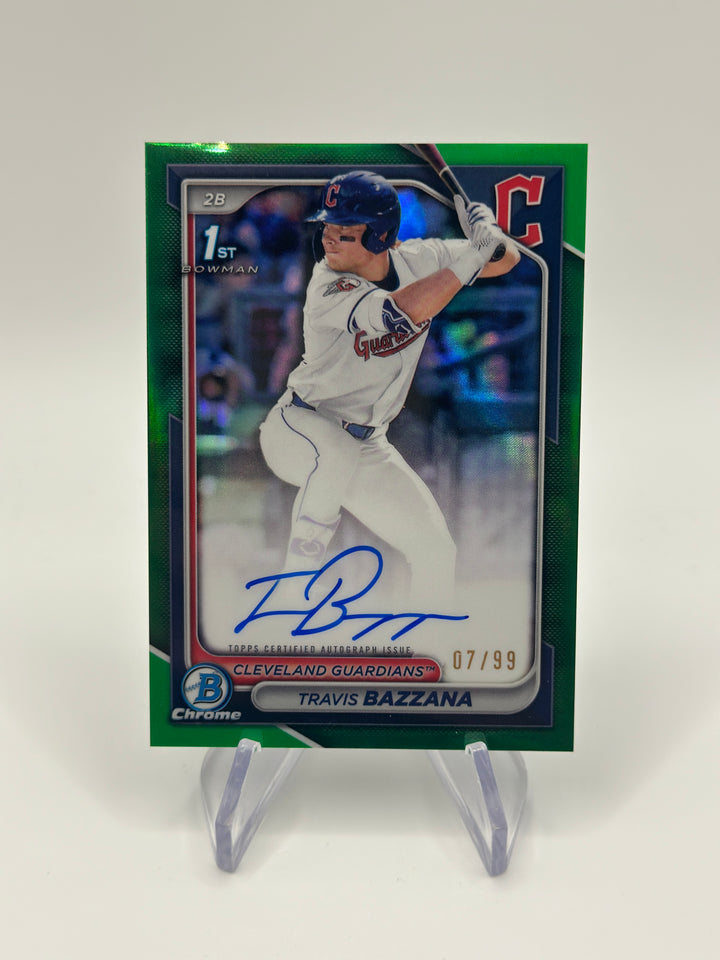 2024 Bowman Chrome Travis Bazzana True Green Auto /99