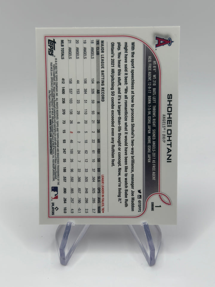 2022 Topps Chrome - Shohei Ohtani #1 Pink Refractor