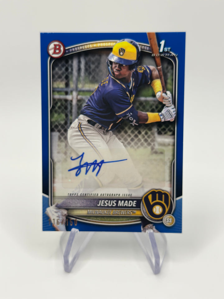 2025 Bowman Jesus Made Blue Auto #BPA-JM /150