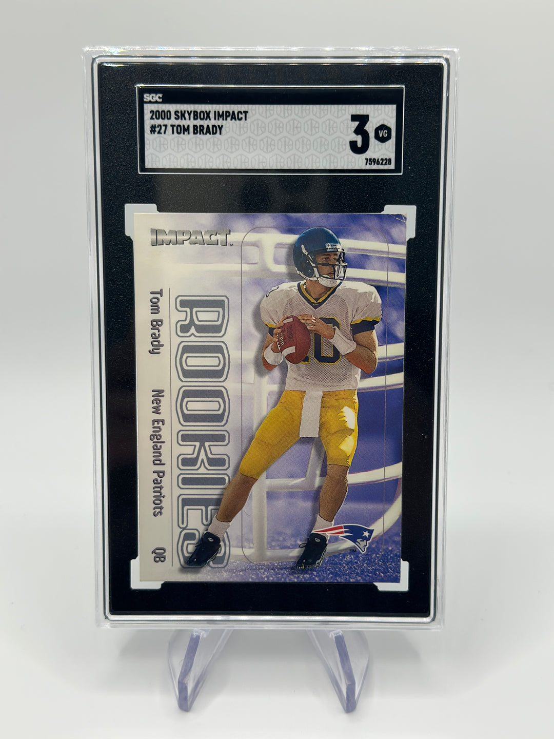 2000 Skybox Impact Tom Brady #27 SGC 3