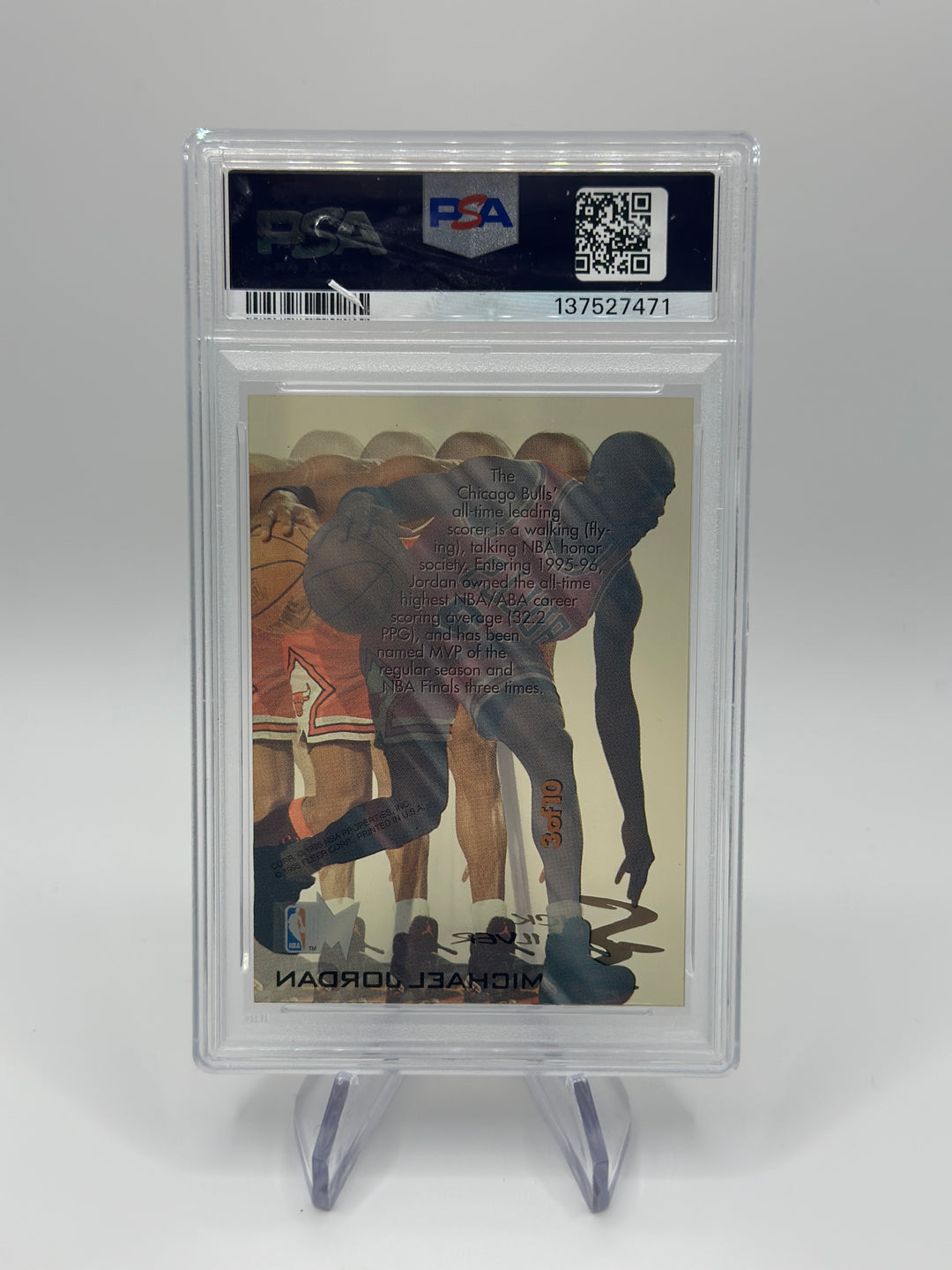 1995 Metal Michael Jordan Slick Silver #3 PSA 8