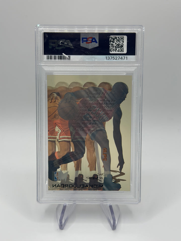 1995 Metal Michael Jordan Slick Silver #3 PSA 8