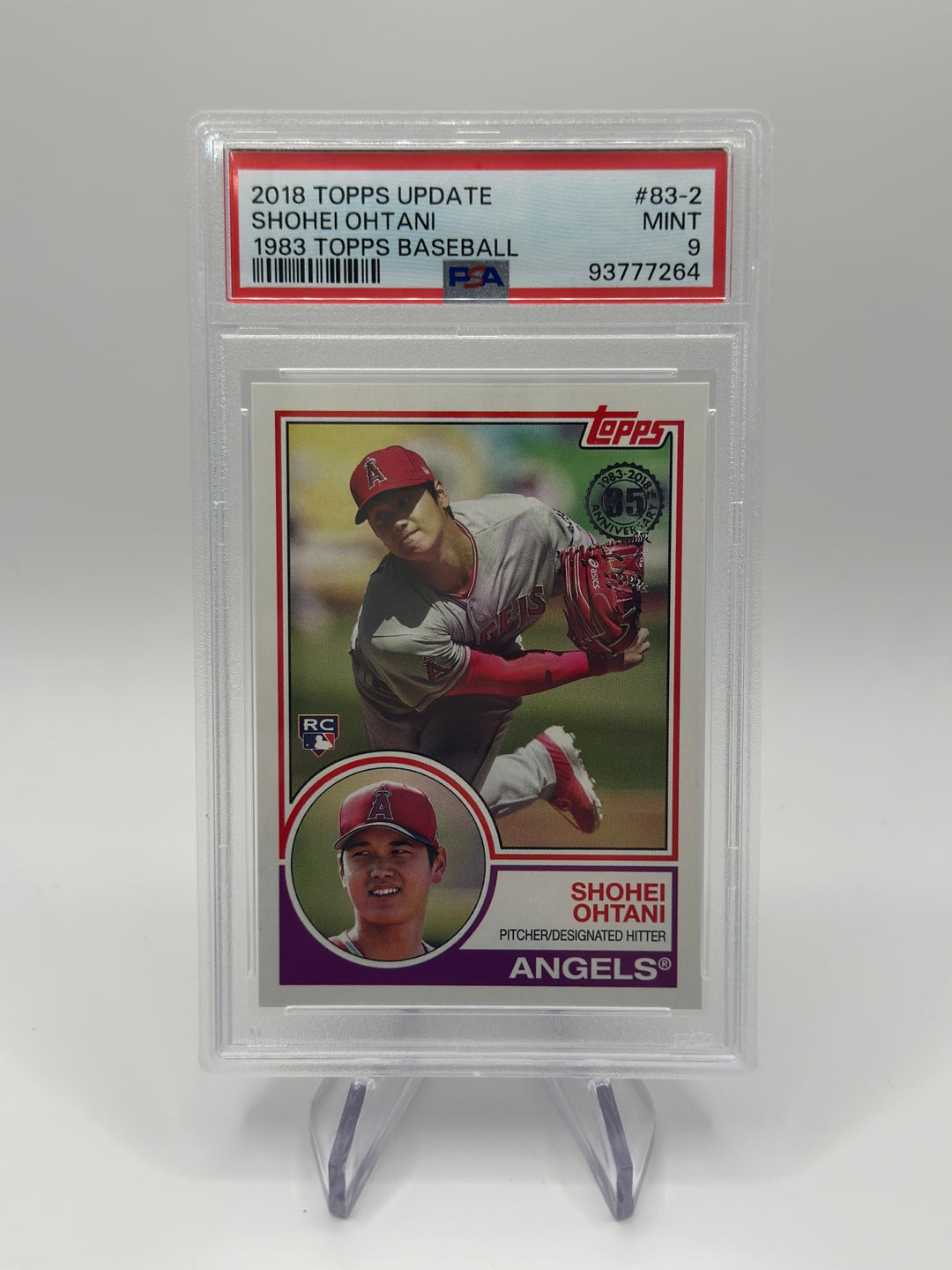 2018 Topps Update Shohei Ohtani 1983 #83-2 PSA 9