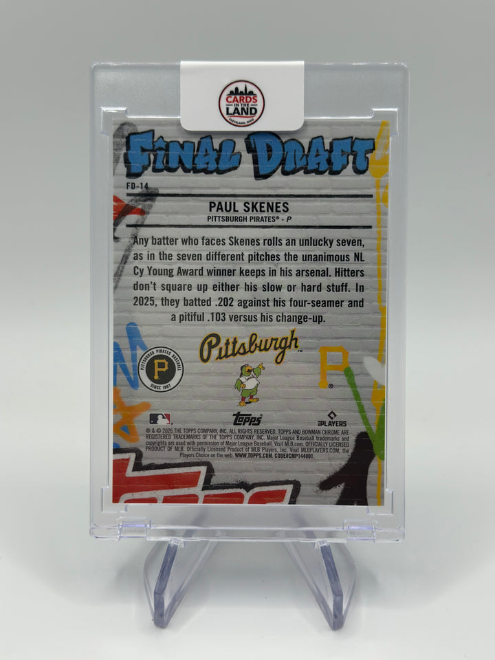 2026 Bowman Chrome Paul Skenes Final Draft #FD-14
