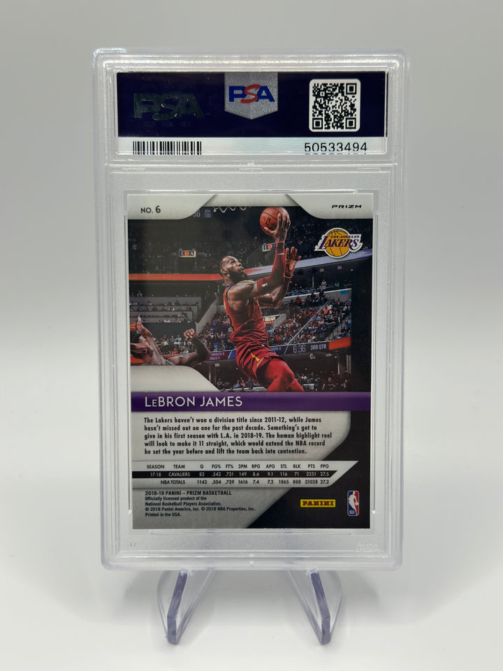 2018 Prizm Lebron James Silver #6 PSA 10